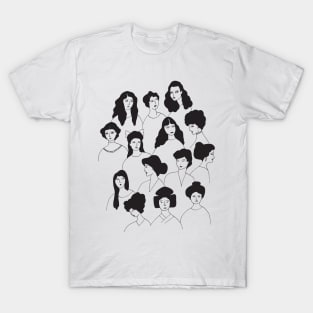 Ladies and antique hairstyles T-Shirt